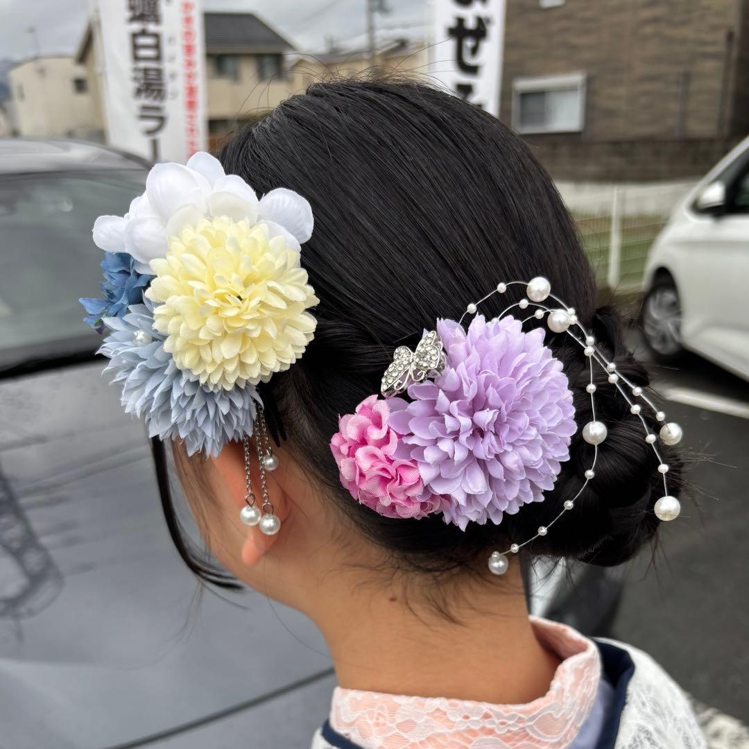 美品 キャサリンコテージ 着付け簡単レース袴 肌襦袢 髪飾りセット160cm