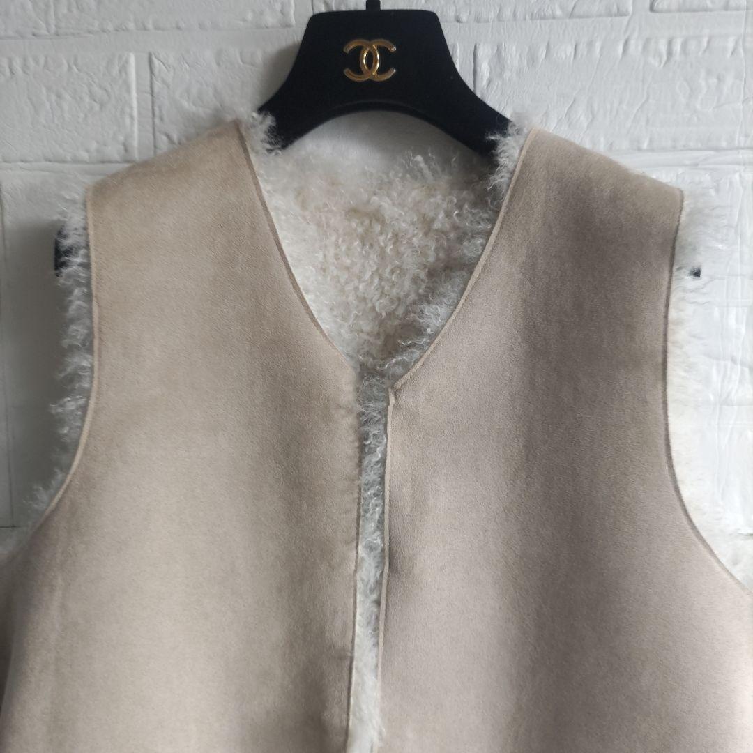 美品✨RISLEY リズレー Vネックファー ジレ ムートン ベスト