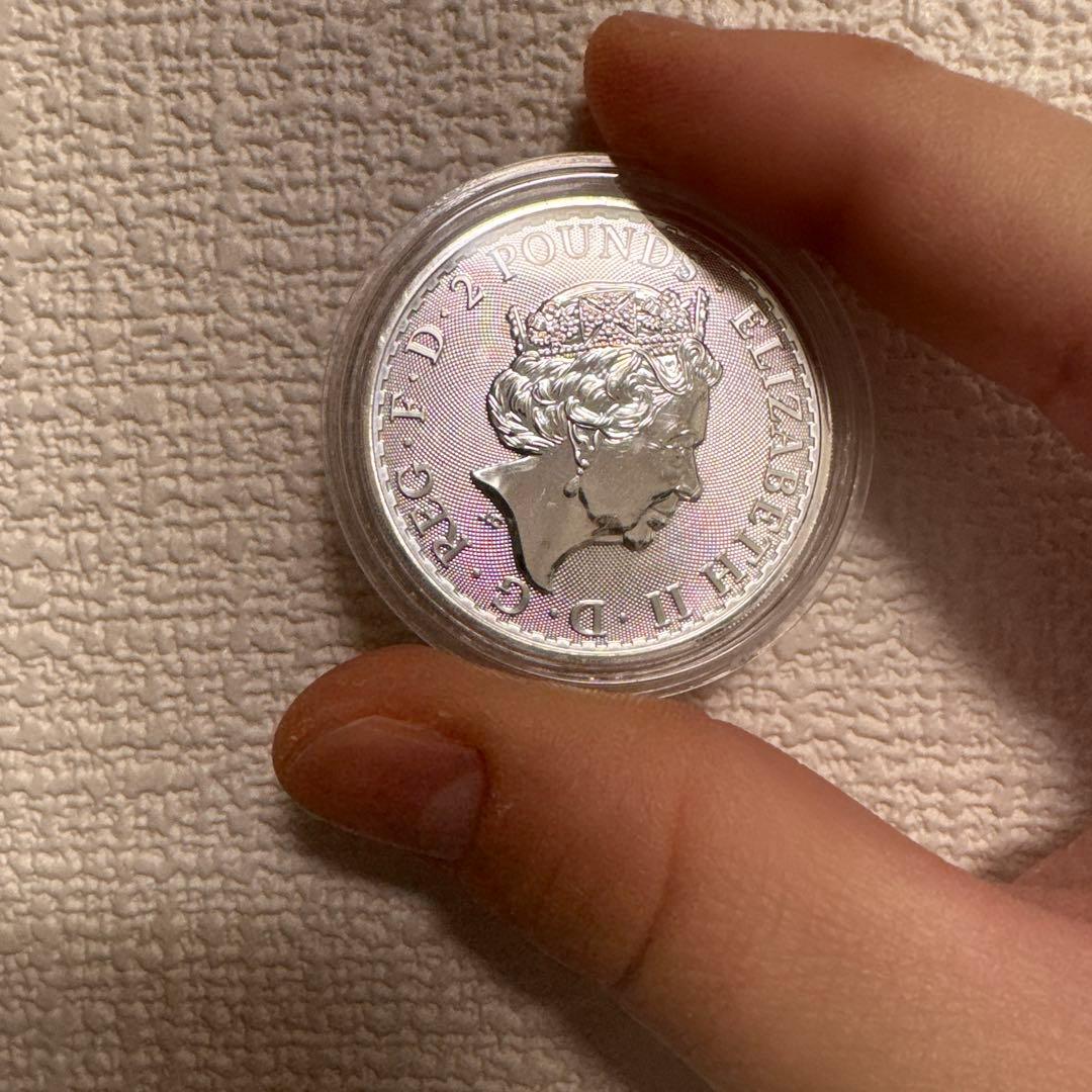 ラス一押し目で仕込みどき2021ブリタニア銀貨 1オンス (クリアーケース