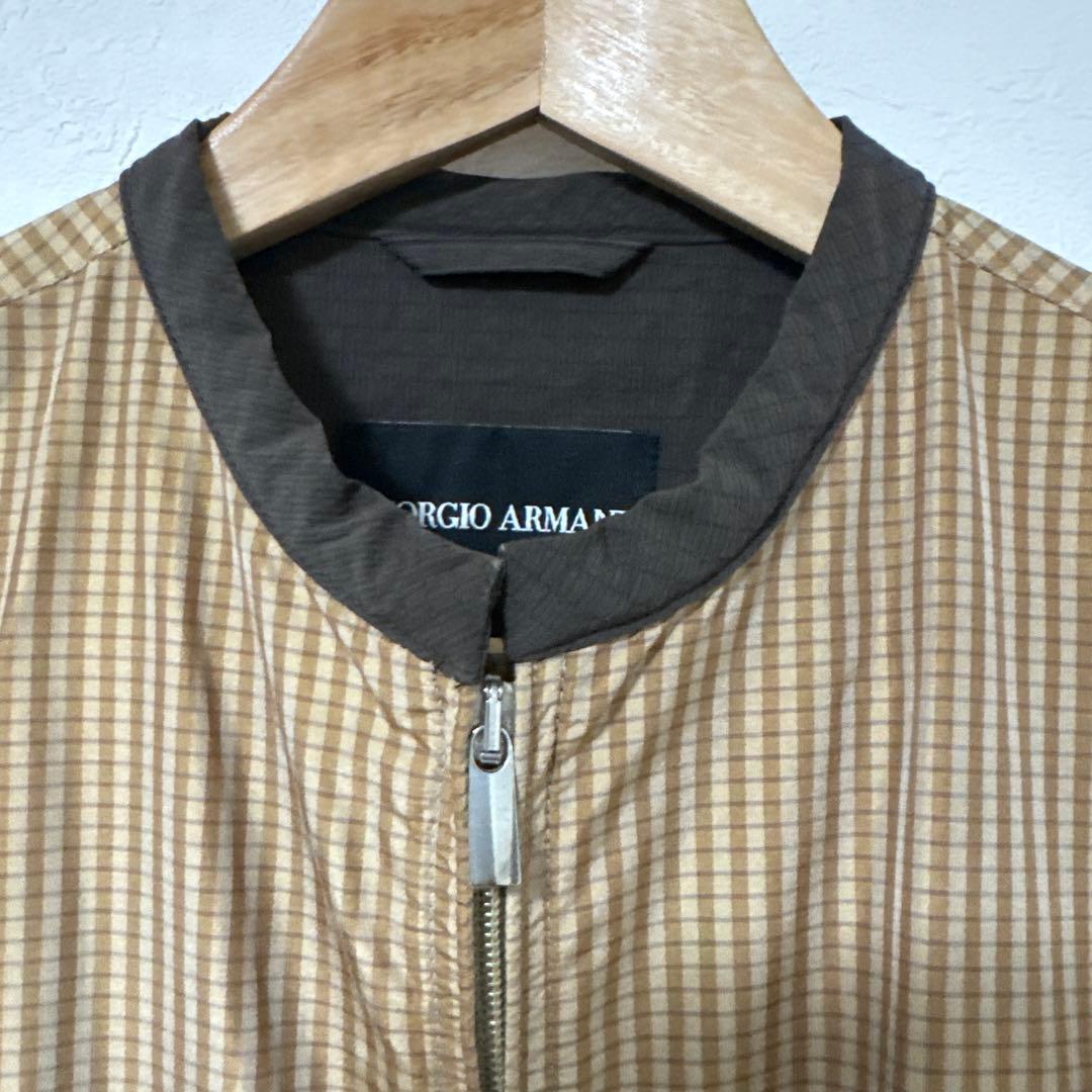 極美品】イタリア製 Giorgio Armani チェック柄ショートジャケット