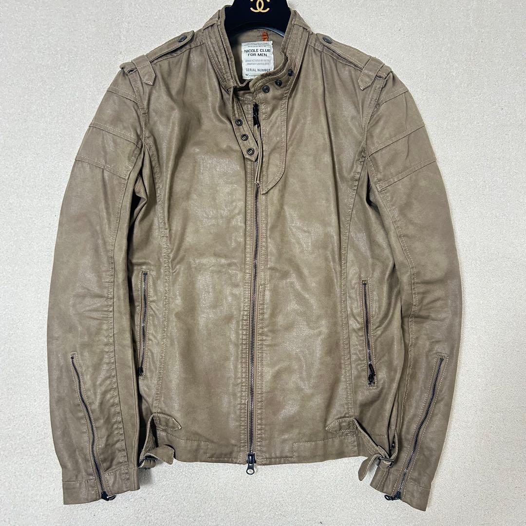 ニコルクラブフォーメン Y2K ライダースジャケット ミリタリー 48