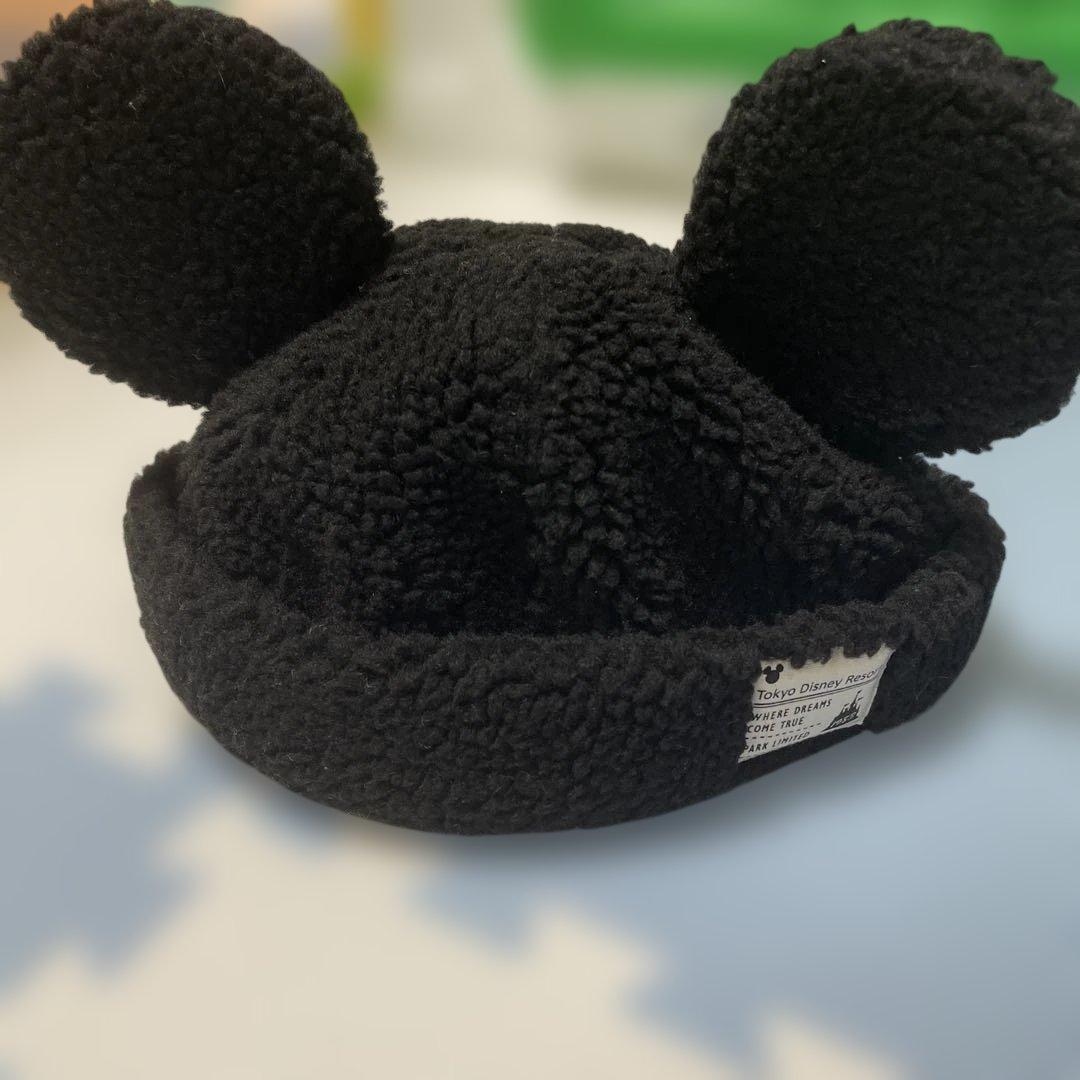 東京ディズニーリゾート ミッキー耳帽子 黒 - メルカリ