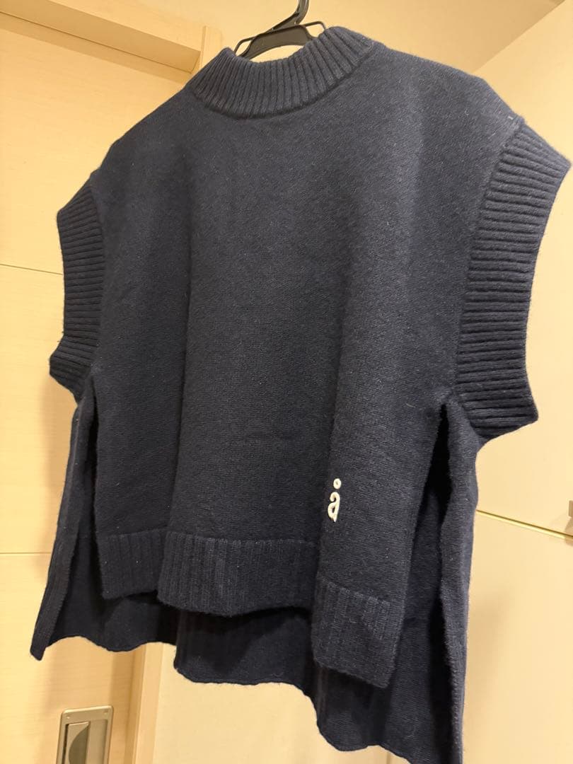 nagonstans ネイビー ノースリーブ ニットベスト M - メルカリ