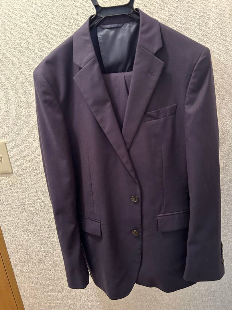 着用回数2回] BEAMS HEART ダークパープル ビジネススーツ 46 - メルカリ