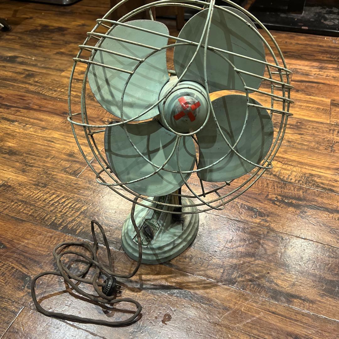 芝浦 レトロ グレー 扇風機 4枚羽根 最終値下げ - メルカリ