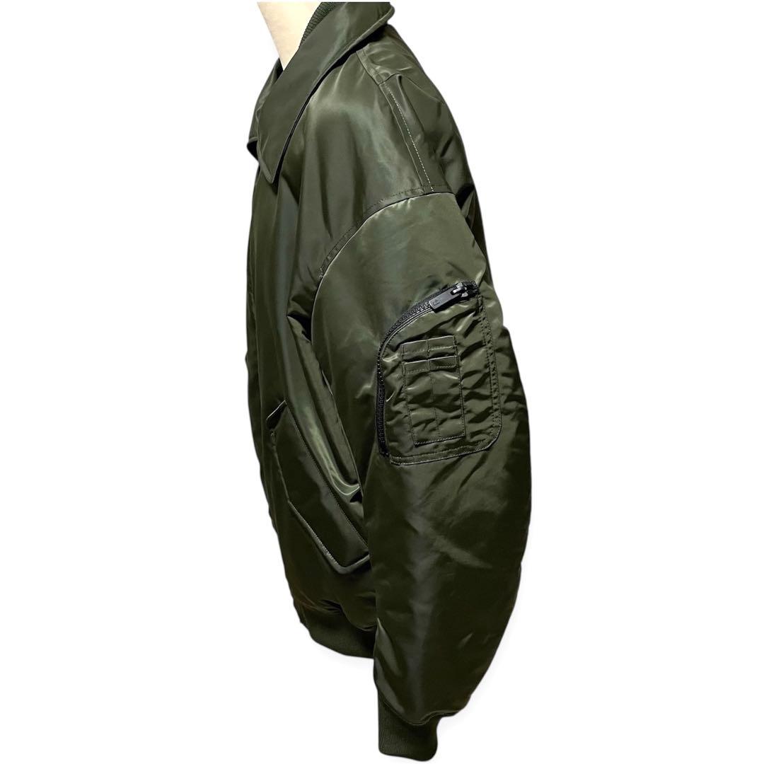 UNIQLO ＋J MA-1 ジャケット ブルゾン グリーン カーキ 襟付き - メルカリ