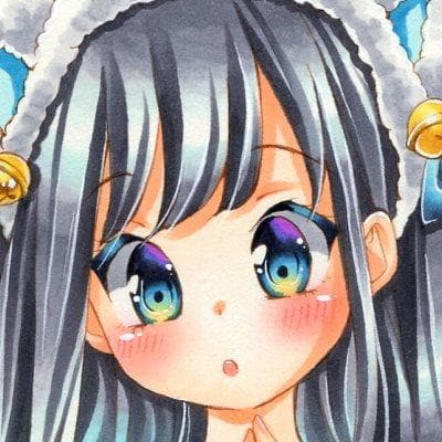 手描きイラスト☆オリジナル☆ねこ耳カチューシャの女の子☆B5サイズ