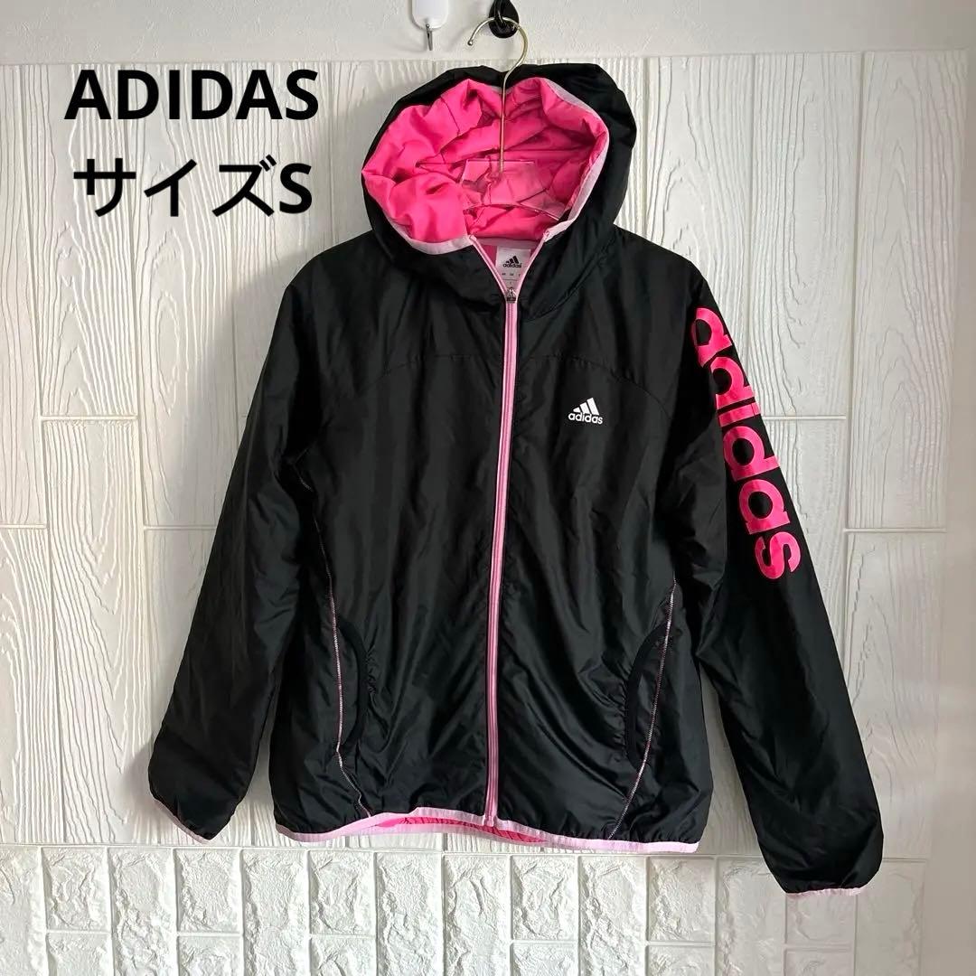 adidas レディース ランニングウェア ウィンドブレーカー 黒/ピンク