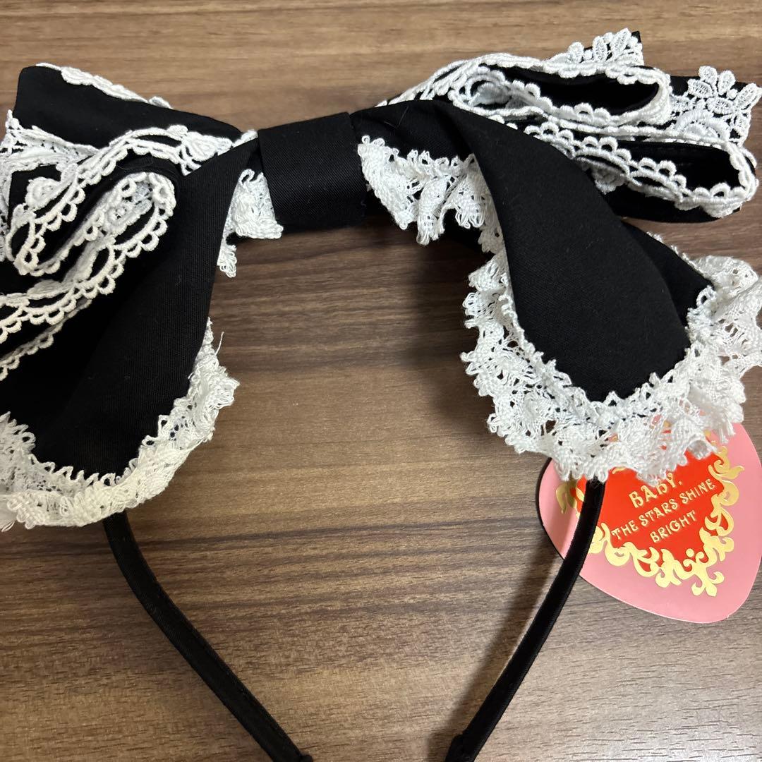 BABY キャメロンカチューシャ 黒黒 - キャメロンカチューシャ