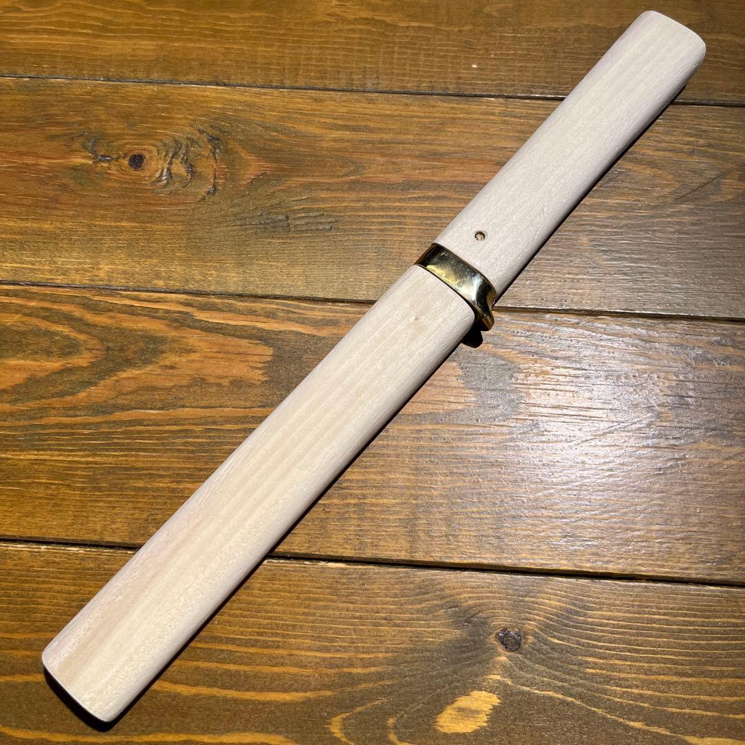 日本刀残欠クラフトナイフNo.19無銘切先 白鞘（ガタつき直し済み