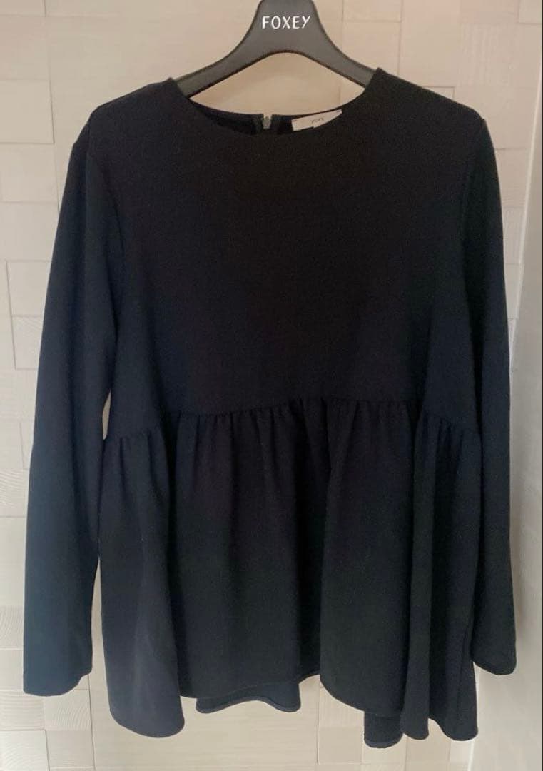 すぐ着られる】yori 36サイズ ソフト裏起毛フリルブラウス ぬくぬく