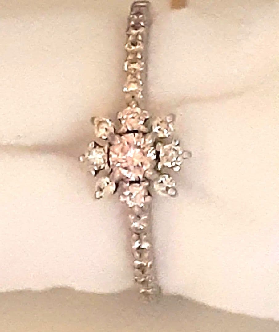 ピンクダイヤフラワーモチーフリング 15号サイズ ピンクダイヤモンドフラワーモチーフリング PD 0.061ct PD 0.03ct D