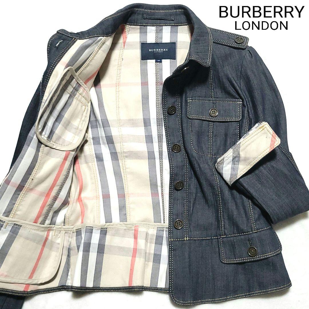 美品 BURBERRY デニムジャケット メガチェック 大きいサイズ