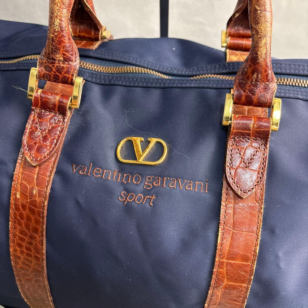 美品✨ヴァレンティノガラヴァーニ ボストンバッグ ナイロン レザー
