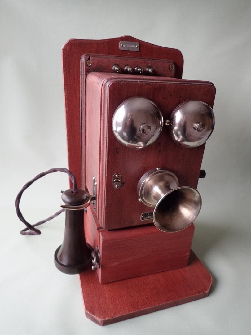 昭和レトロ デルビル磁石式壁掛電話機 ベル鳴ります アンティーク