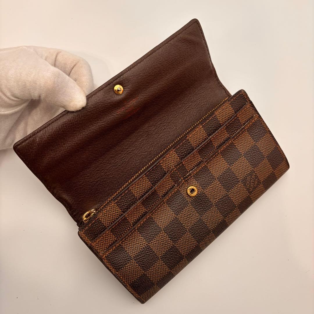 鑑定済み】ルイヴィトン✨ダミエ 長財布 10枚✨ポルトフォイユサラ