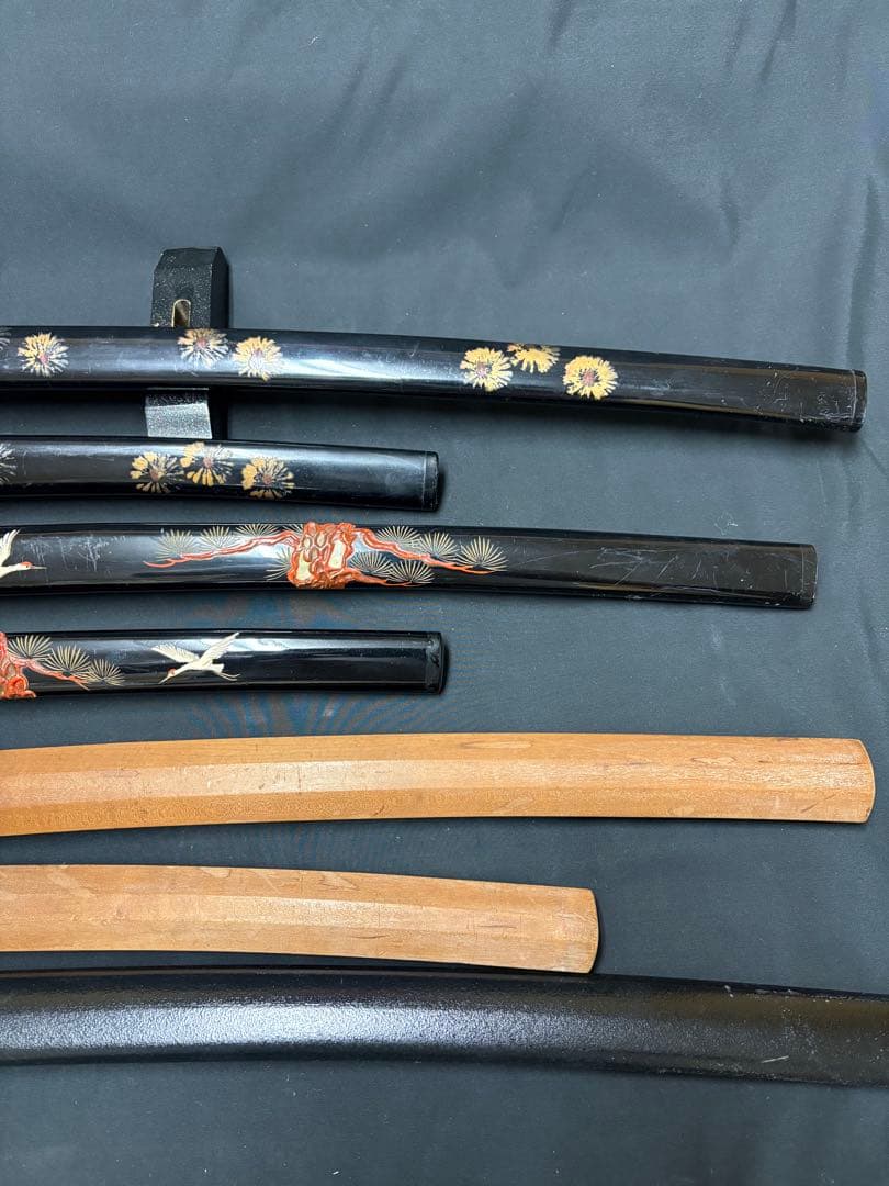 模造刀 日本刀 まとめ 7振り 太刀 脇差 白鞘 刀掛け2個付き