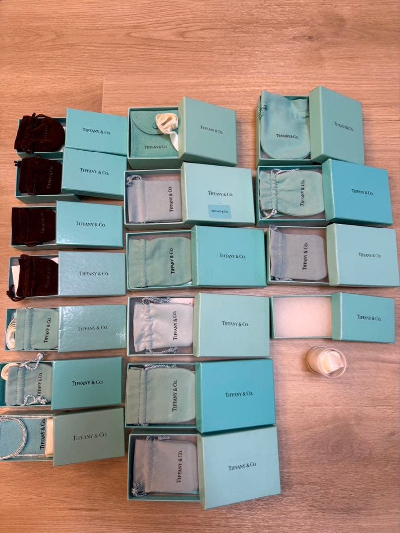 TIFFANY＆CO. ティファニー 空箱17個、巾着/保存袋16枚 ♥極美品♥ティファニー 空箱 用 ティファニー 巾着袋 保存袋 ♥綺麗