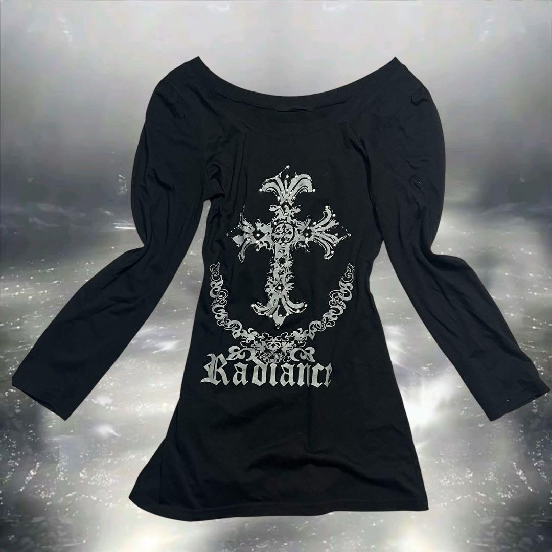 00s クロス 十字架 ロンt ダークコア ダークコケット ロック パンクy2k