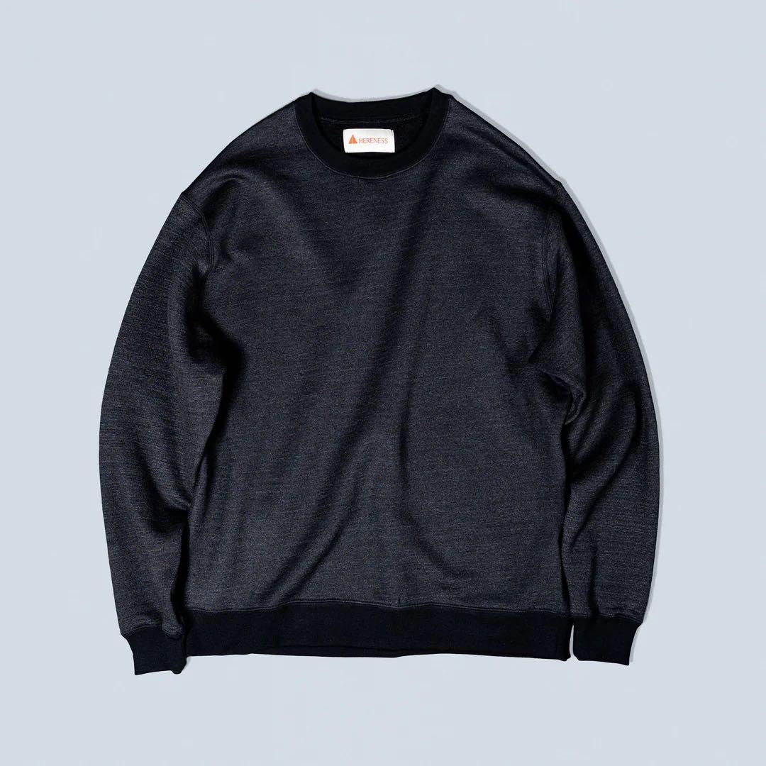 HERENESS FLUFFY WOOL SWEAT インクブラックL FLUFFY WOOL SWEAT – HERENESS.jp