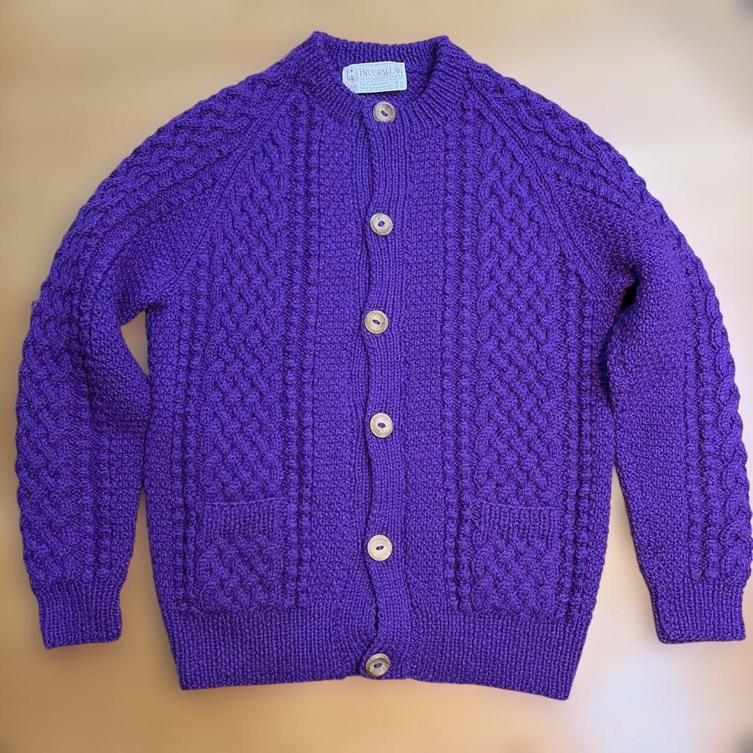 INVERALLAN インバーアラン ニット カーディガン ケーブル 中古・古着通販】INVERALLAN (インバーアラン) ケーブルニット