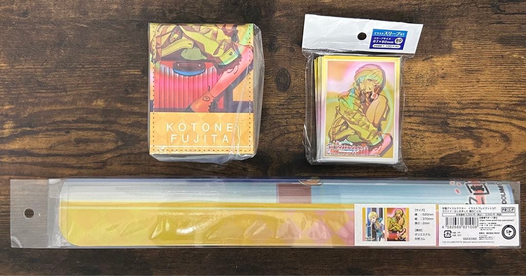 学園アイドルマスター　藤田ことね　スリーブ　プレイマット　デッキケース 学園アイドルマスター イラスト合皮製デッキケースNT カワイイ♡はじめ