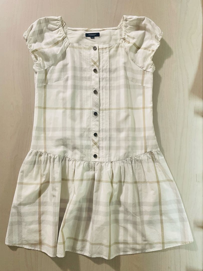 BURBERRY チェック柄 半袖ワンピース 160A 中古・古着通販】BURBERRY BLUE LABEL (バーバリーブルーレーベル