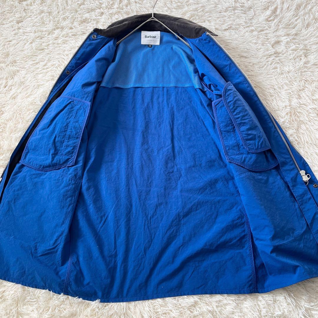 Barbour バブアー BORDER ステンカラーコート M ブルー 青 - メルカリ