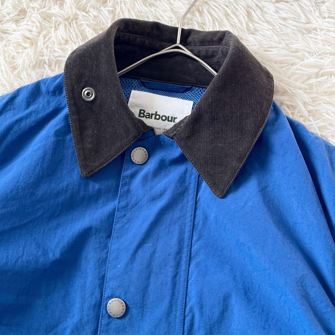 Barbour バブアー BORDER ステンカラーコート M ブルー 青 - メルカリ