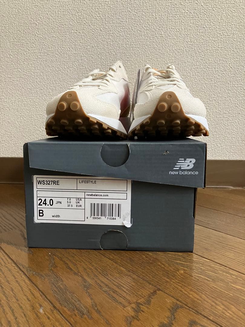 24.0cm ニューバランスWS327 ホワイト&ベージュカラー