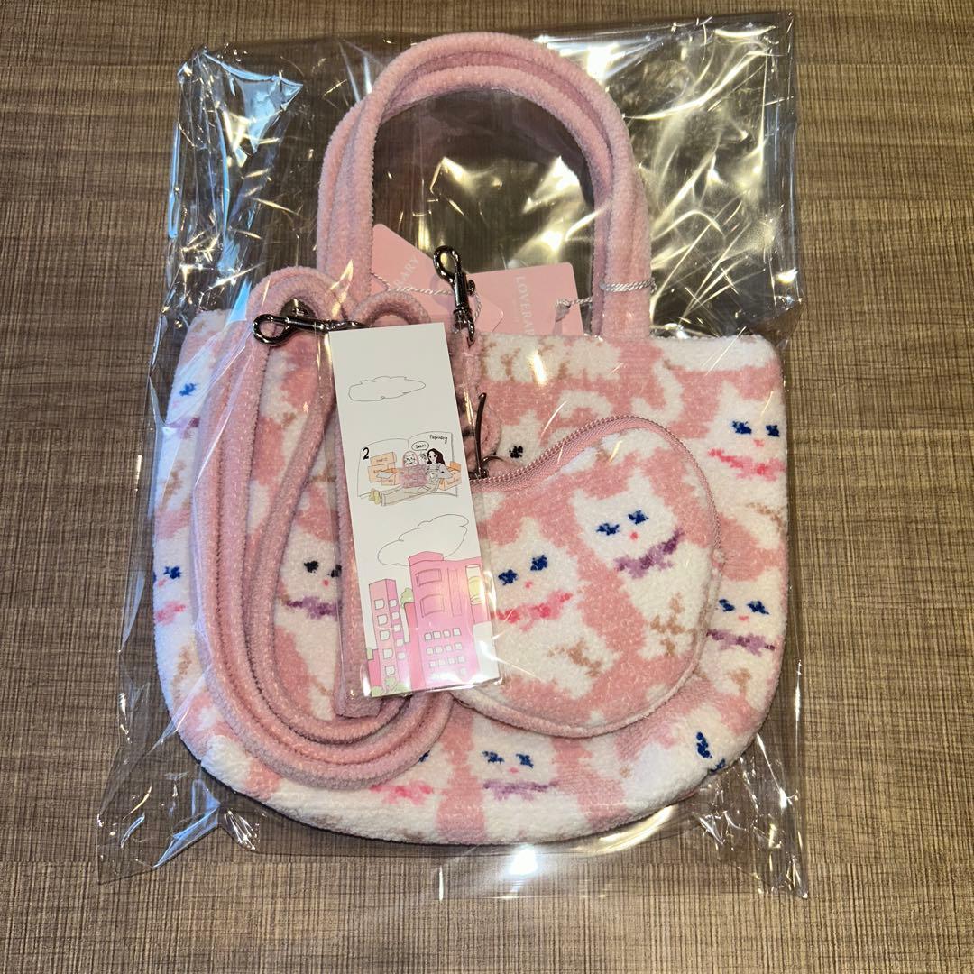 フェイラー モフモフネコチャン バッグ ハート型ポーチ モフモフネコチャン ハート型ポーチ L/MNC-260284（WEB限定）(ペール