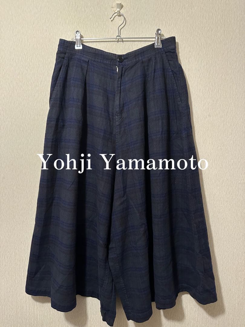 パンツ Yohji Yamamoto Wide Check Pants CHECK JACQUARD WAIST-STRING WIDE PANTS(S Black): S'YTE｜THE SHOP