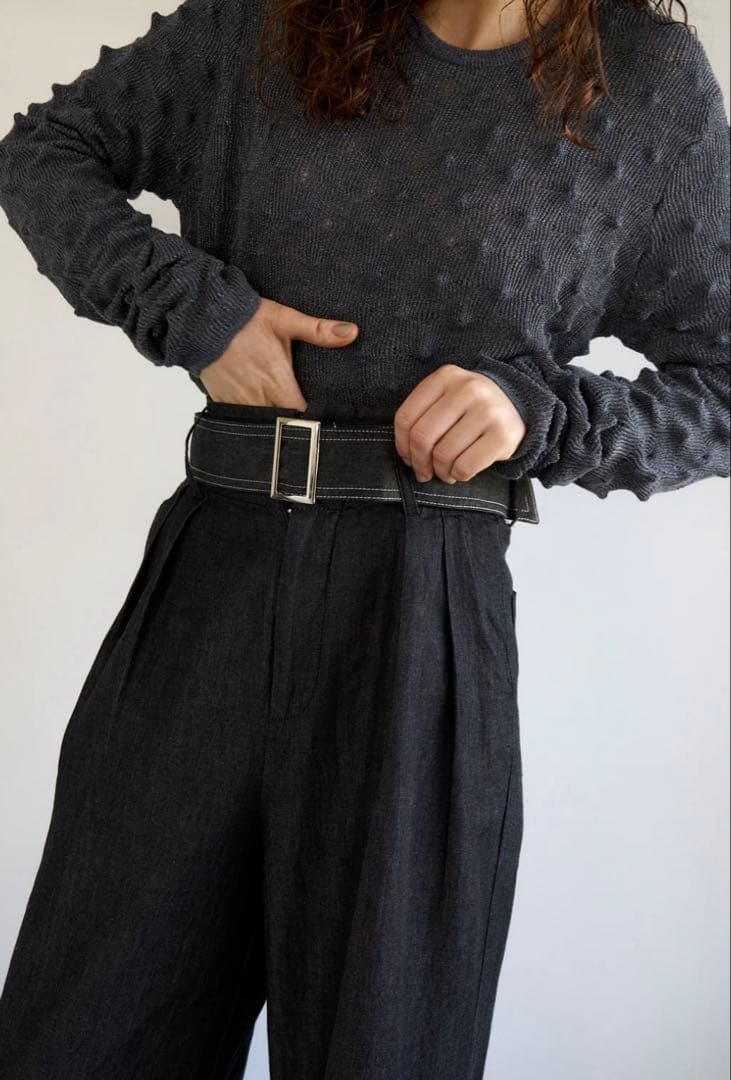 ELLIE デニムワイドパンツ【BLACK】Mサイズの通販はau PAY マーケット