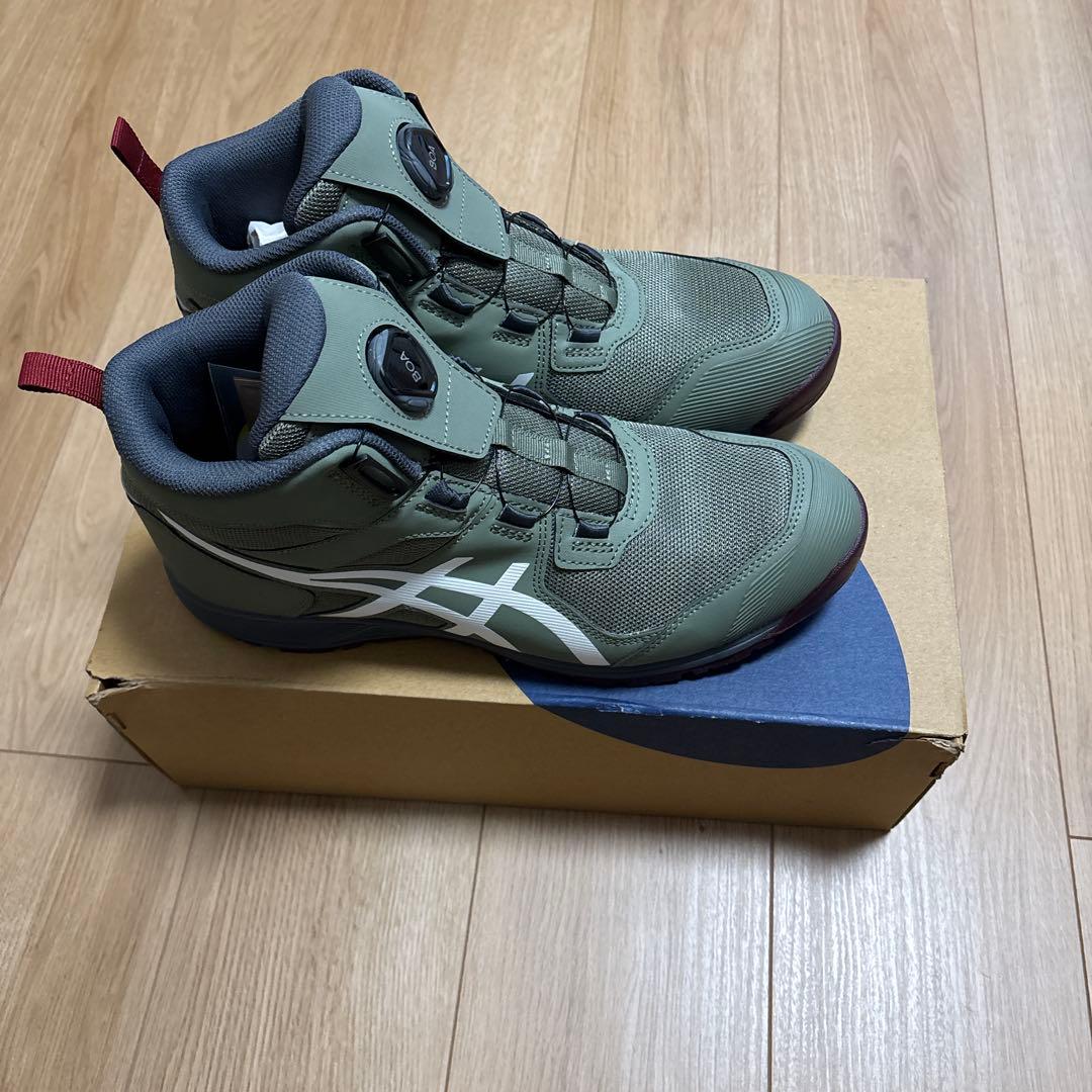 アシックス 安全靴 ウィンジョブ CP214 グリーン×ホワイト27.5cm ASICS ウィンジョブ CP214 TS BOA ライケングリーン×ホワイト 27.5cm