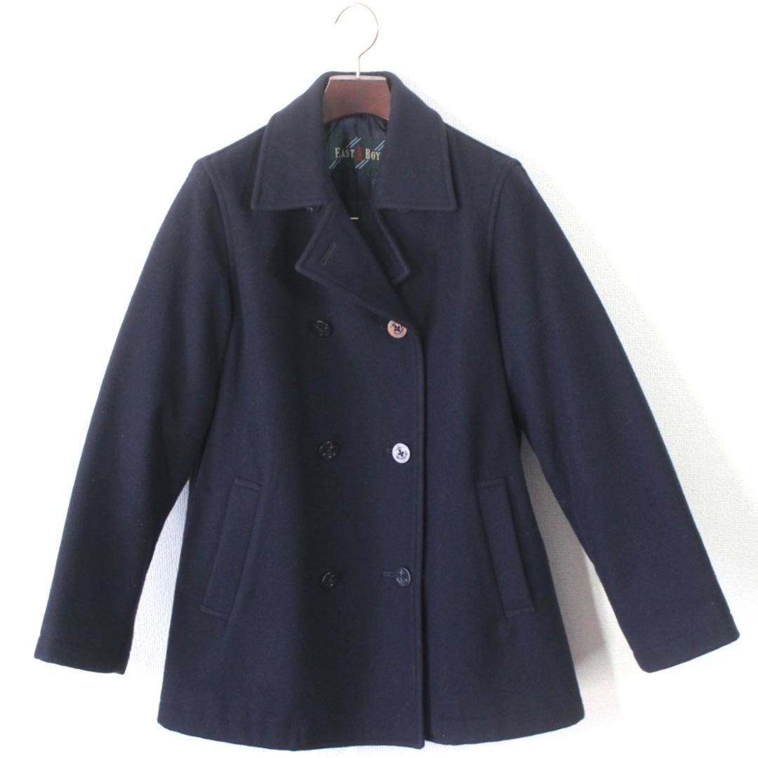 50【極美品】イーストボーイ ピーコート 11 ネイビー 紺 L EASTBOY