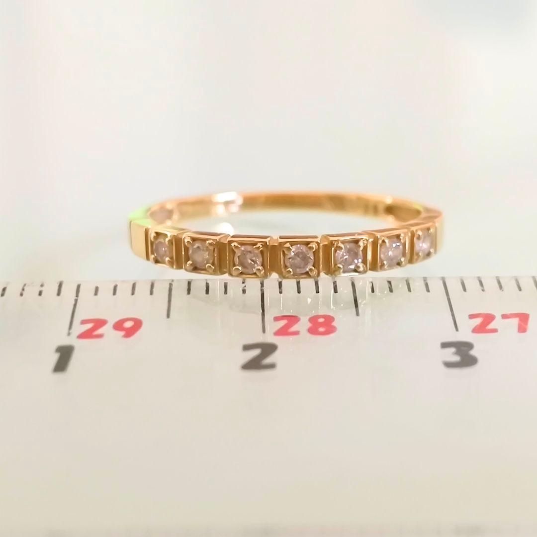 ヴァンドーム青山 K18 YG モダン ダイヤ ハーフエタニティ リング 10号