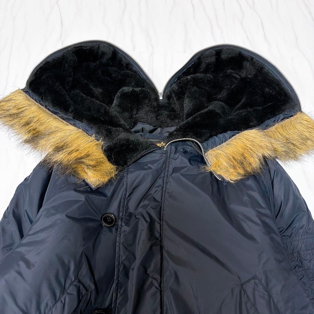 《美品》アルファインダストリーズ N-2B フライトジャケット 短丈 黒 L