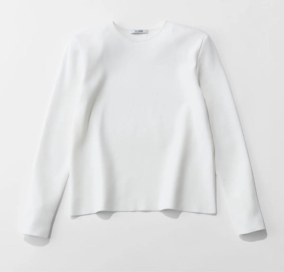 SLONE boutique310 肩で魅せるニット 佐藤佳菜子 白 - メルカリ