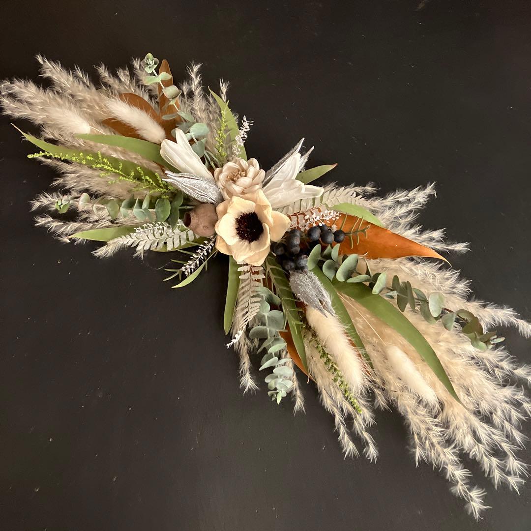 ドライフラワー 横長スワッグ 横型スワッグ スワッグ 大きめ - メルカリ