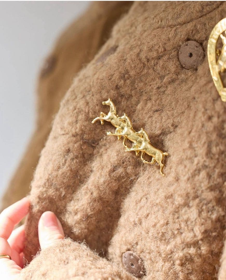 【IENA】IENA CHEVAL ブローチ (2つセット) IENA（イエナ） 「WEB限定/追加2」IENA FER A CHEVAL ブローチ