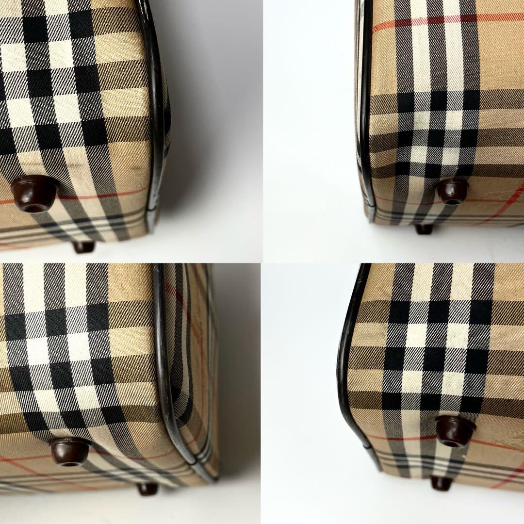 特大サイズ/鍵付き✨バーバリー ボストンバッグ ノバチェック ナイロン