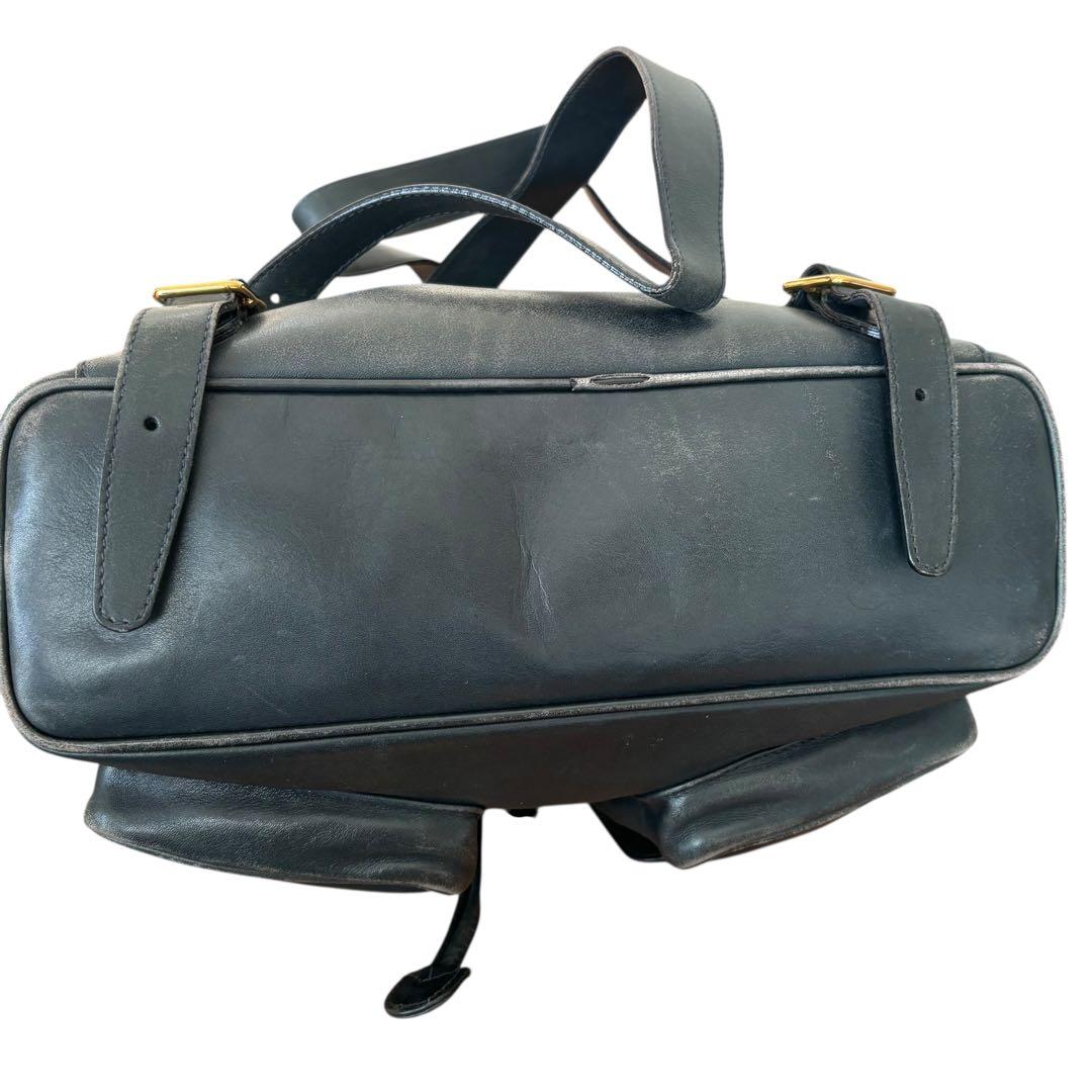 希少色オールドグッチバンブー巾着リュック緑ターンロック本革