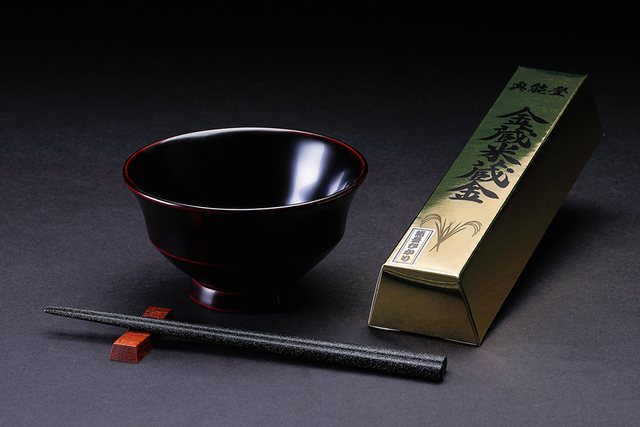 お米好きへの3点セット】お米に特化して作った輪島塗飯椀×能登の至高の
