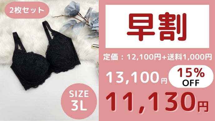 PG-Bra LLサイズ 3点セット PGブラ 3L PGブラ ブラック 3Lサイズ1