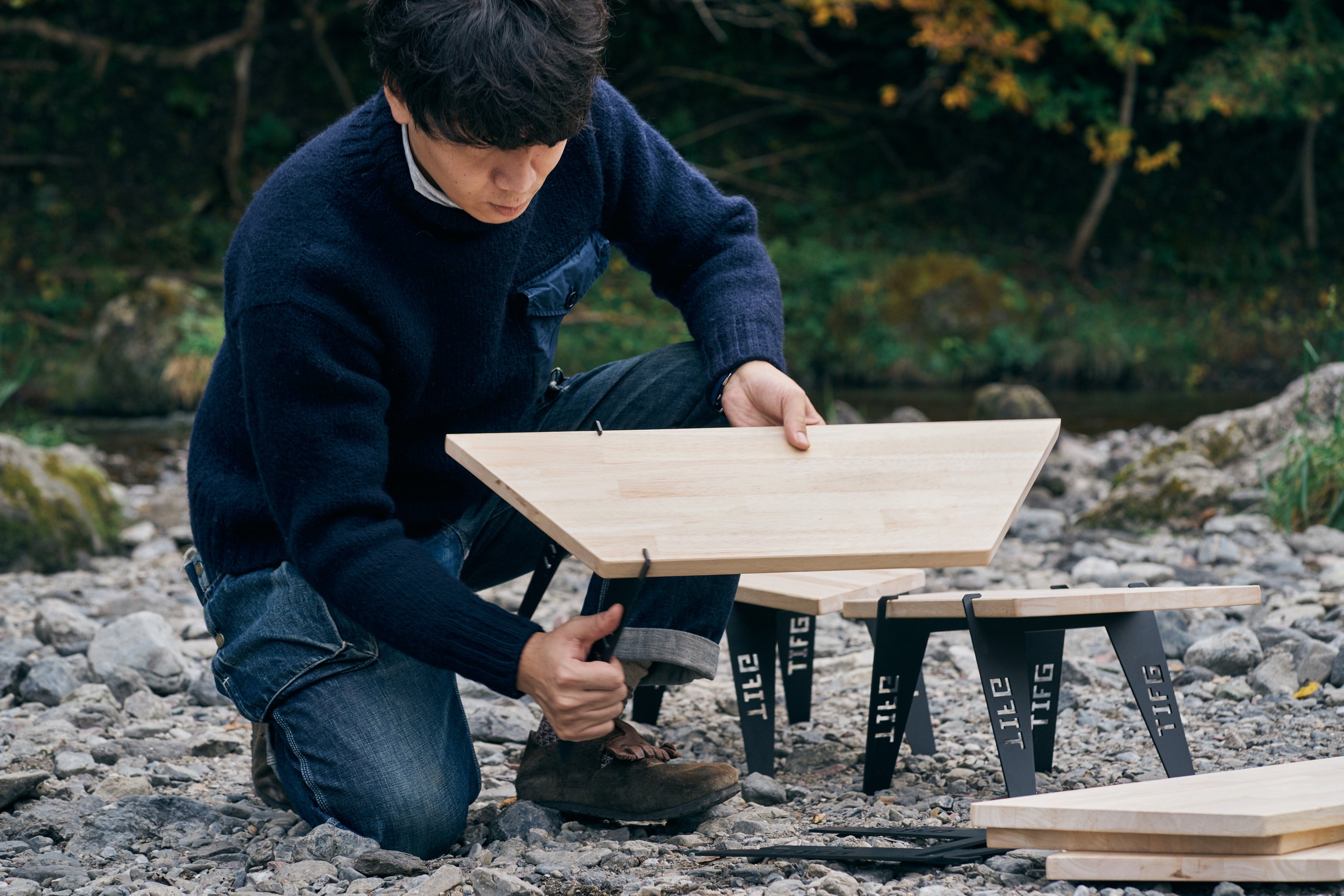 HEXA WOOD TABLE 六角形アウトドアテーブル ヘキサテーブル | 木工工房