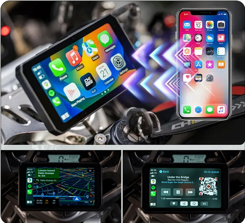 AIO-5 Play：バイクライフの革命。音楽やナビなどミラーリング可能な