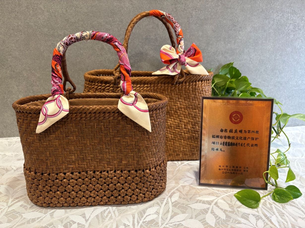 SDGs】お直し可能な一生もの! 認定伝承者が編む逸品!「リラ山葡萄籠