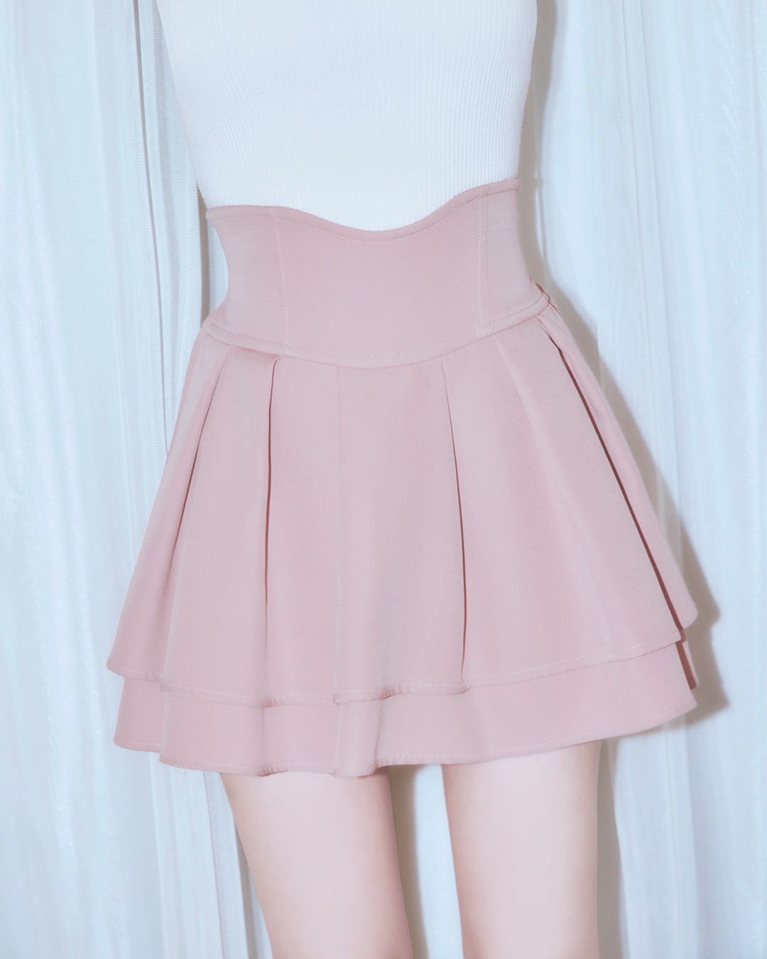 殿堂入り!!美脚になれるスカート♡（インナーパンツ付） ピンク
