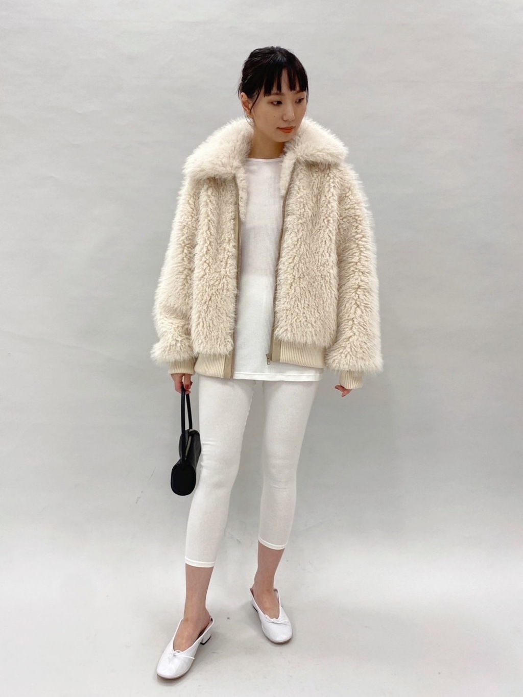 ファーコート EDIT.FOR.LULU ラムファーコート 毛皮 白 edit for lulu