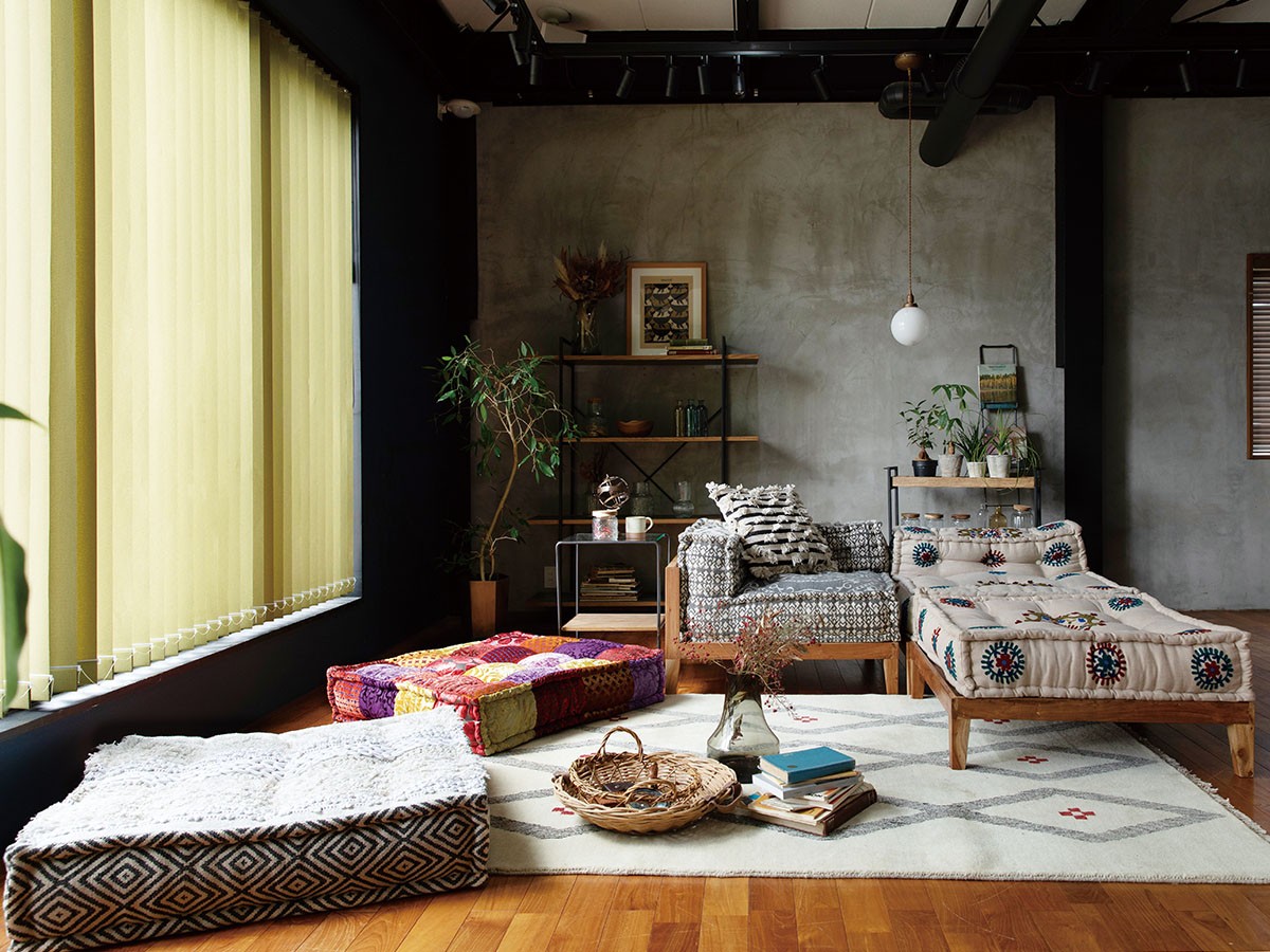 a.depeche block multi zabu ottoman / アデペシュ ブロックマルチ